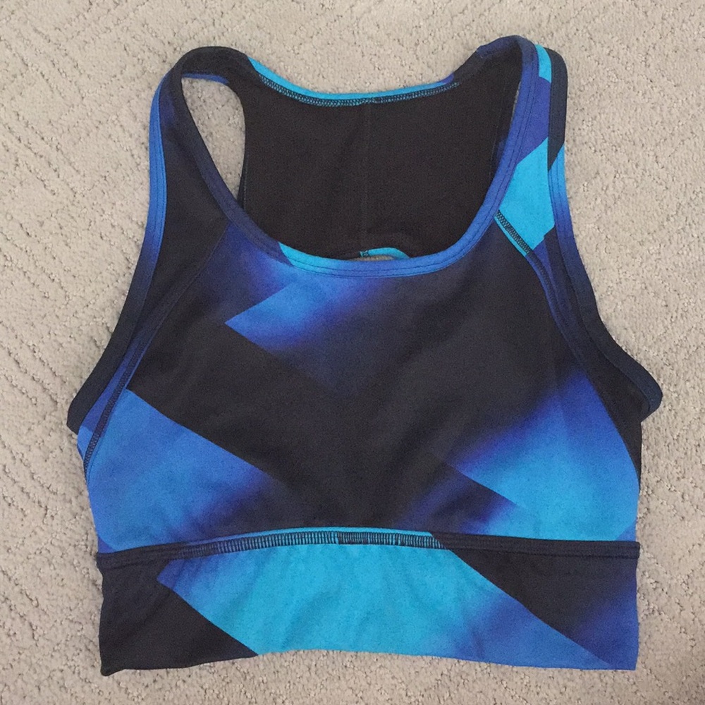 Women’s XS black and blue athleta sports bra